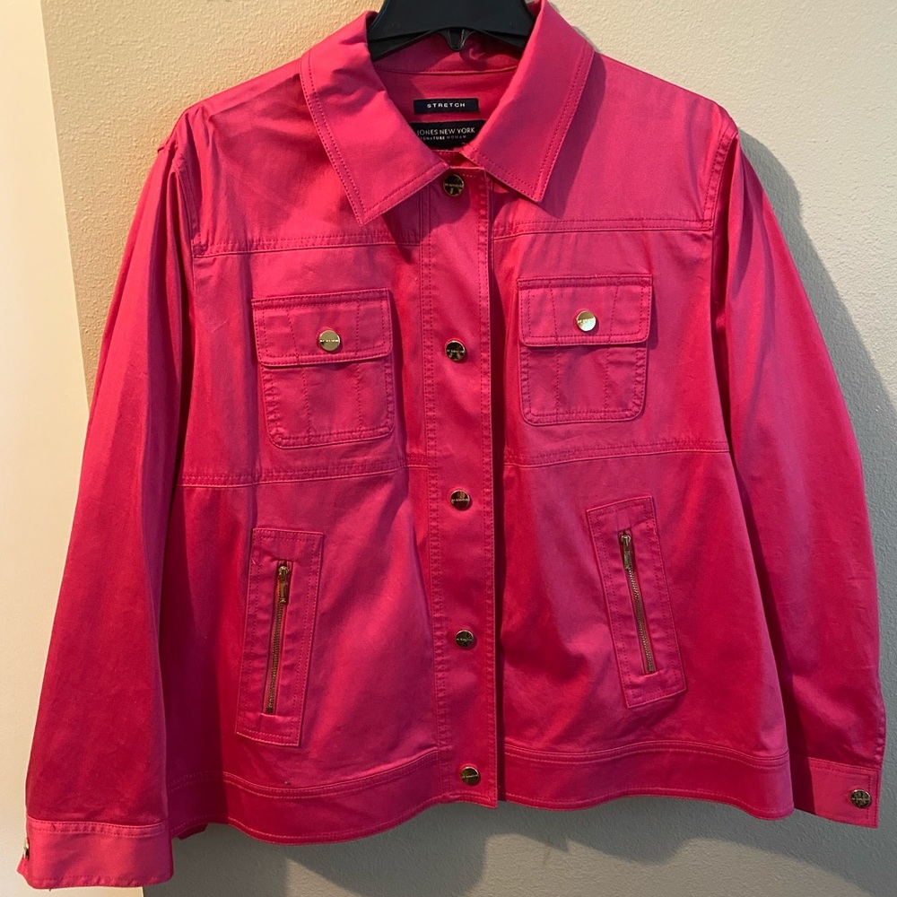 JONES NEW YORK HOTT PINK Cotton jacket
